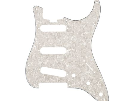 Fender Elite Strat SSS Pickguard 4-Ply Moto White Supply