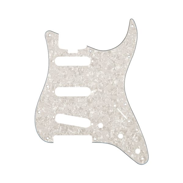 Fender Elite Strat SSS Pickguard 4-Ply Moto White Supply