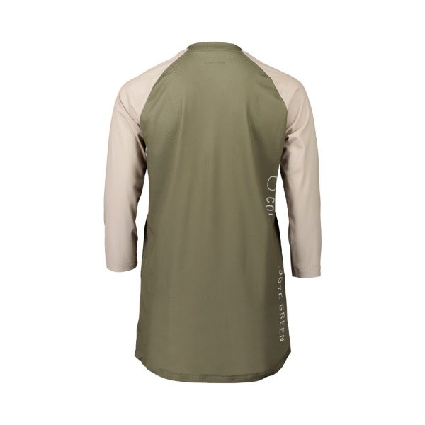 Jersey POC Womens MTB Pure 3 4 - Epidote Green Light Sandstone Beige Supply