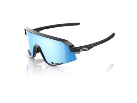 Sunglasses 100% Slendale Matte Black - HiPER Blue Multilayer Mirror Online