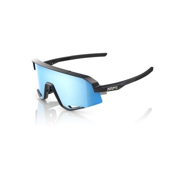 Sunglasses 100% Slendale Matte Black - HiPER Blue Multilayer Mirror Online