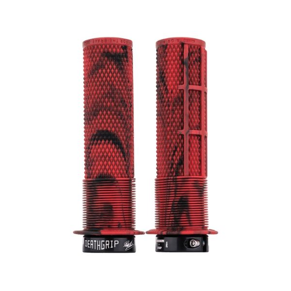 Grips DMR Deathgrip Flanged Thick - Marble Red Online Hot Sale