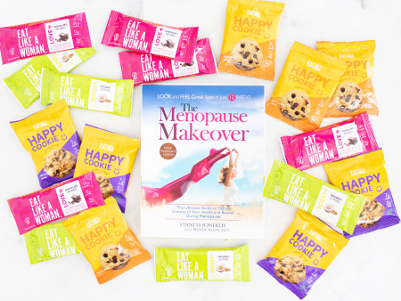 Eat Like A Woman Plant Based Protein Bar, Protein Cookies, and Book Bundle, Gluten Free, Organic , Dairy Free, 18 Pack & Book Discount