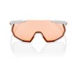 Sunglasses 100% Racetrap Soft Tact Stone Grey - HiPER Coral Lens Online now