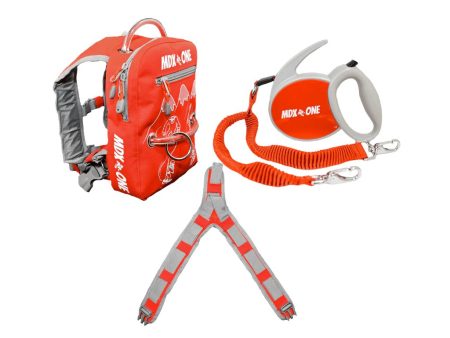 MDX ONE The One Ski Snow Backpack With Retractable Rope - Red Hot on Sale