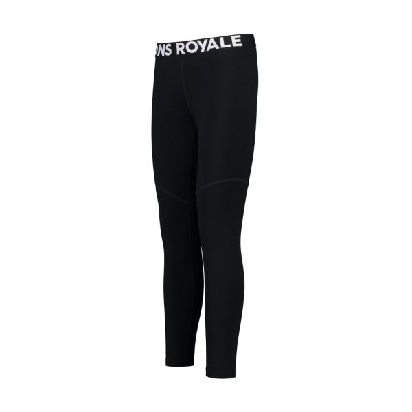 Baselayer Bottom Mons Royale Womens Cascade Merino Flex 200 - Black Hot on Sale