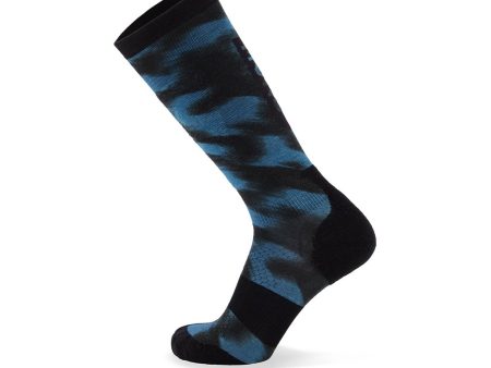 Socks Mons Royale Atlas Merino Snow - Digital Ridge Blue Motion Online now