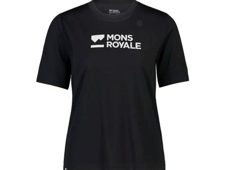 T-Shirt Mons Royale Womens Icon Relaxed SS - Black For Cheap