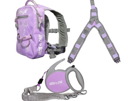 MDX ONE The One Ski Snow Backpack With Retractable Rope - Lavender For Sale