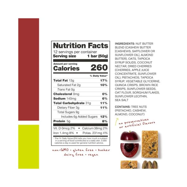 Energy Bar Skratch Labs 50g - Cherries & Pistachios Cheap