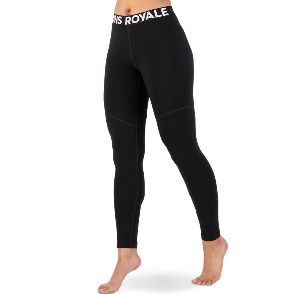 Baselayer Bottom Mons Royale Womens Cascade Merino Flex 200 - Black Hot on Sale