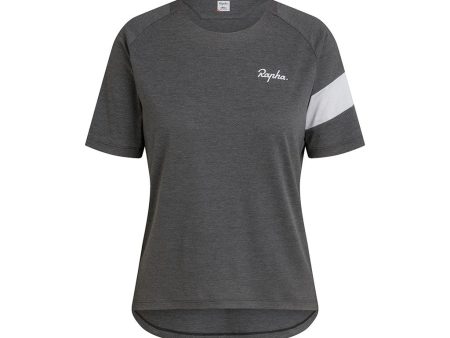 Jersey Rapha Womens Trail Technical SS - Dark Grey Light Grey For Sale