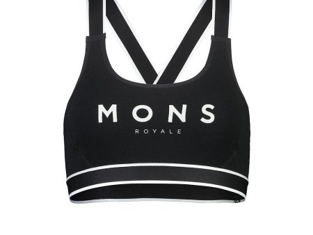 Sports Bra Mons Royale Stella X-Back - Black on Sale