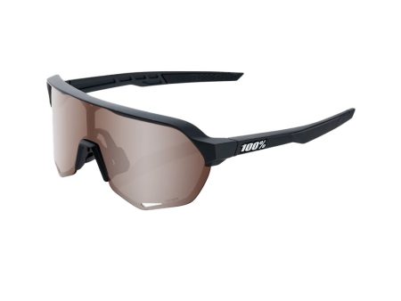 Sunglasses 100% S2 Soft Tact Black - HiPer Crimson Silver Mirror Sale