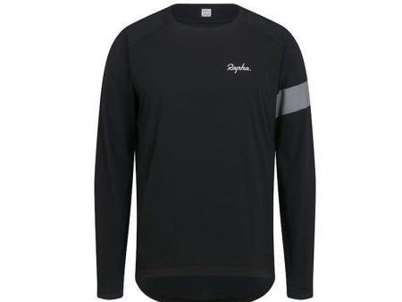 Jersey Rapha Trail  Windblock LS - Black Light Grey For Discount