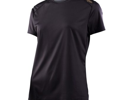 Jersey Womens Troy Lee Designs Lilium SS Solid - Black Sale