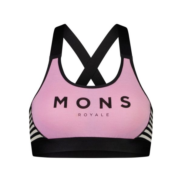 Sports Bra Mons Royale Stella X-Back - Pink Stripe Online