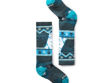 Youth Socks Smartwool Wintersport Full Cushion - Polar Bear Twilight Blue For Sale