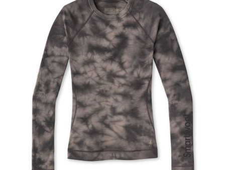 Baselayer Smartwool Womens Merino 250 Plant-Based Dye Logo Crew - Black Marble Wash Discount