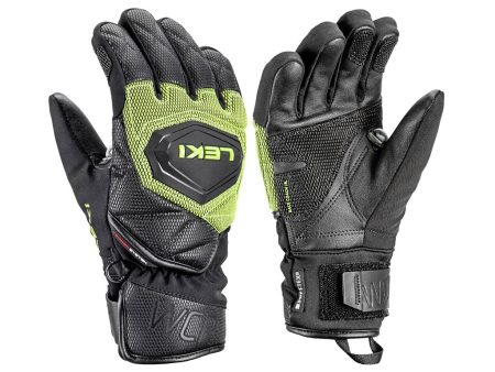 Mitts Leki Junior WCR Coach 3D - Black Ice Lemon Hot on Sale