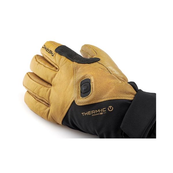 Heated Gloves Therm-Ic Freeride Ultra Heat - Black Light Brown Online Hot Sale