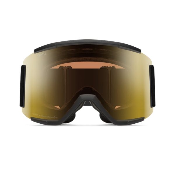 Goggles Smith Squad XL Black - ChromaPop Pro Photochromic Gold Mirror Online now