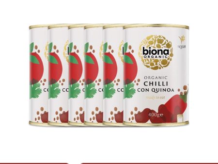 BIONA ORGANIC Chilli Con Quinoa, Pack of 6 (400g each) For Sale