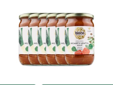 BIONA ORGANIC Hearty Lentil Soup - Pack of 6 (680g each) on Sale