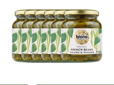 BIONA ORGANIC French Beans, Young & Tender - Pack of 6 (340g each) on Sale