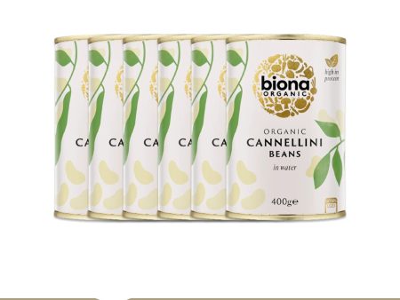 BIONA ORGANIC Cannellini Beans - Pack of 6 (400g each) Fashion