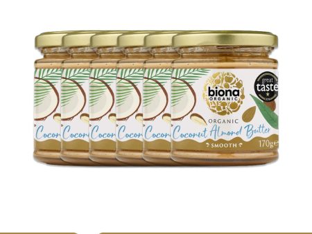 BIONA ORGANIC Coconut Almond Butter - Pack of 6 (170g each) Discount