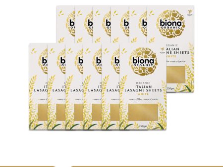 BIONA ORGANIC White Lasagne Sheets - Pack of 12 (250g each) For Cheap