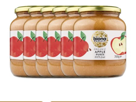 BIONA ORGANIC Apple Puree - Pack of 6 (700g per piece) on Sale