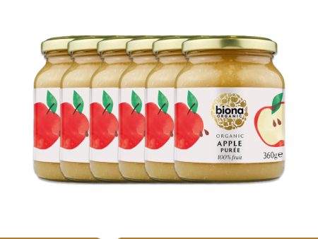 BIONA ORGANIC Apple Puree - Pack of 6 (360g per piece) Online Sale