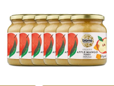 BIONA ORGANIC Apple Mango Puree - Pack of 6 (360g per piece) Online now