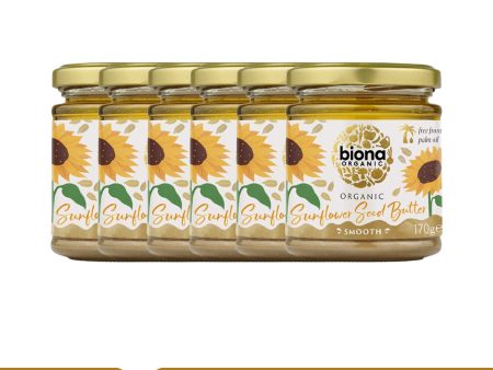 BIONA ORGANIC Sunflower Seed Butter - Pack of 6 (170g each) on Sale