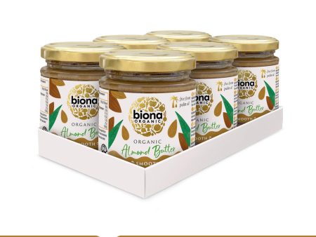 BIONA ORGANIC Almond Butter Crunchy - Pack of 6 (170g per piece) Online