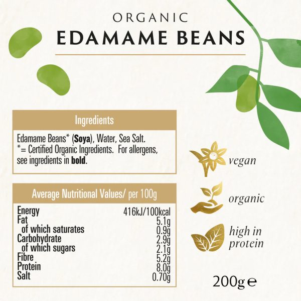 BIONA ORGANIC Edamame Beans - Pack of 12 (200g each) Online Hot Sale