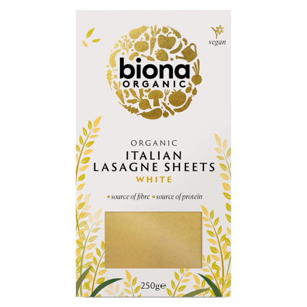 BIONA ORGANIC White Lasagne Sheets - Pack of 12 (250g each) For Cheap