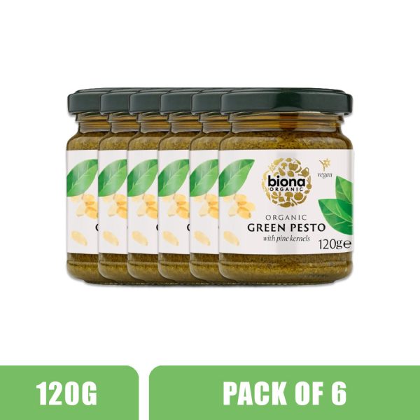 BIONA ORGANIC Green Pesto - Pack of 6 (120g each) on Sale