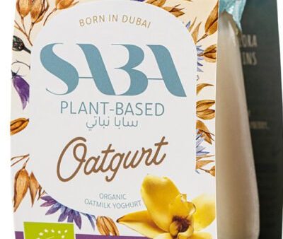 SABA Vegan Vanilla Oatgurt, Organic Oat Milk Yoghurt, 115g Online now