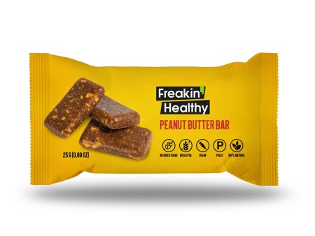 FREAKIN  HEALTHY Peanut Butter Snack Bar, 25g - Vegan Online Sale