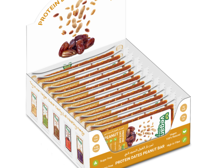 VEGAN WAY Protein Dates Peanut Butter Bar, Pack of 12 Pcs (40g each) - Vegan, Gluten Free, Non GMO Cheap