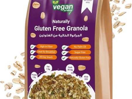 VEGAN WAY Paleo Nut Granola Healthy Breakfast Cereal - Vegan, Gluten Free, Sugar Free - 400g Online now