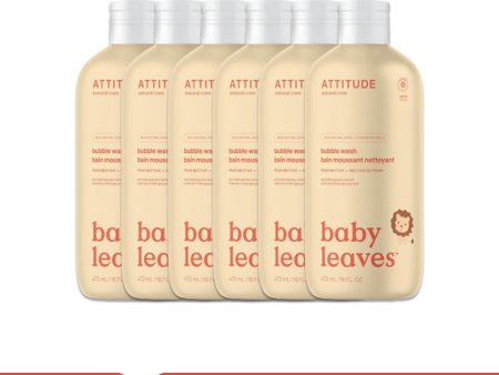 ATTITUDE Baby Leaves Bubble Wash pear nectar - Pack of 6 (475ml each) Discount