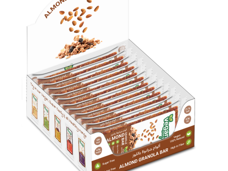 VEGAN WAY Almond Granola Bars, Pack of 12 Pcs (40g each) - Vegan, Gluten Free, Non GMO Online Sale