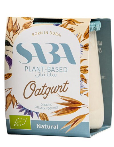 SABA Vegan Natural Oatgurt, Organic Oat Milk Yoghurt, 115g Fashion