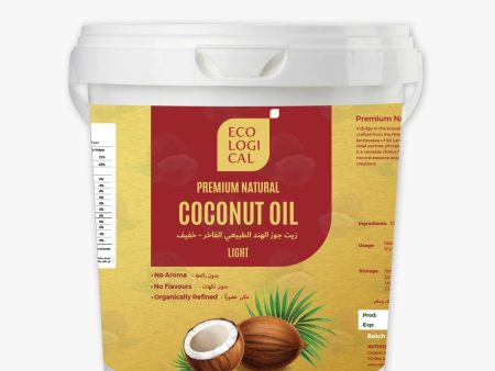 ECOLOGICAL Premium Natural Light Coconut Oil - 4L Tub | Mild, Flavourless, Odourless and Sustainably Sourced Fashion