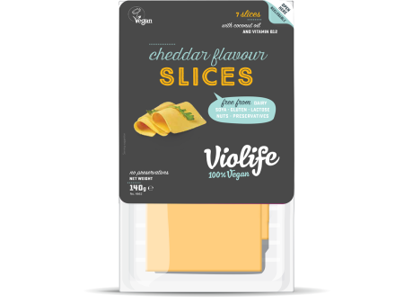 VIOLIFE Cheddar Flavour Slices, 140g - Vegan Sale