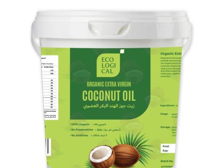 ECOLOGICAL Organic Extra Virgin Coconut Oil 4L - Cold Pressed, Unrefined and Pure Cooking Oil for a Healthy Living Online Sale